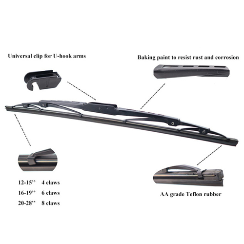 1.2 thickness High quality full metal frame wiper blade